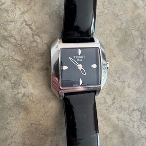 Tissot Black and Silver Square Dial Smartwatch